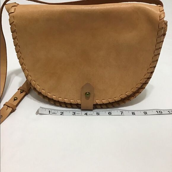 Madewell Leather Whip Stitch Natural Crossbody Bag - Picture 11 of 16
